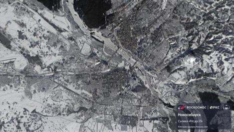 Новосибирск показался из космоса в новогоднем убранстве