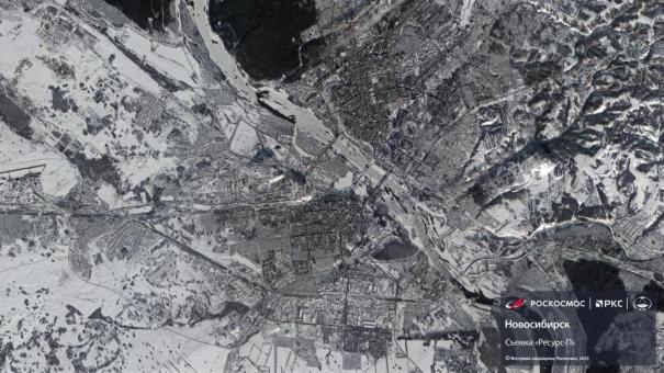Новосибирск показался из космоса в новогоднем убранстве