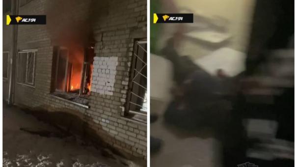 Двое новосибирцев попали в реанимацию после пожара в общежитии на Первомайке