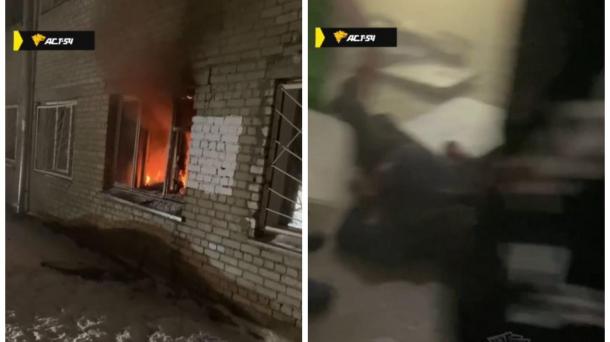 Двое новосибирцев попали в реанимацию после пожара в общежитии на Первомайке