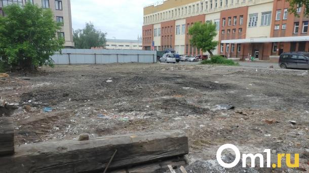 Дом снесли, теперь и завалы убрали: участок в центре Омска очищен