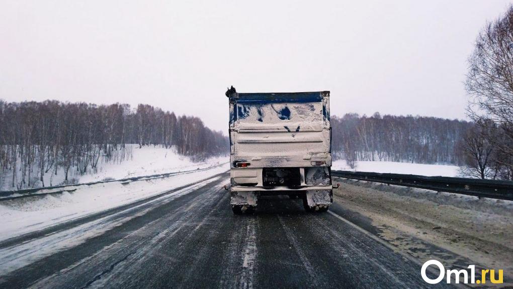 Под Омском КамАЗ с прицепом задавил человека и скрылся