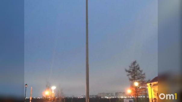 В Омской крепости разместили 30-метровый флагшток