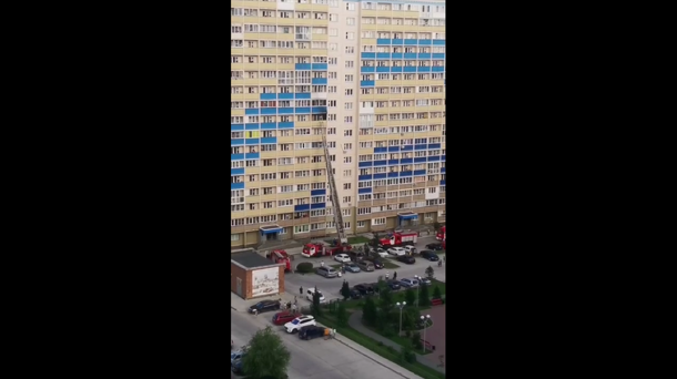В Новосибирске произошёл пожар в высотке на улице Фадеева
