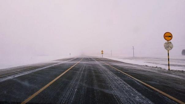 Из-за метели в Новосибирской области перекрыли федеральную трассу