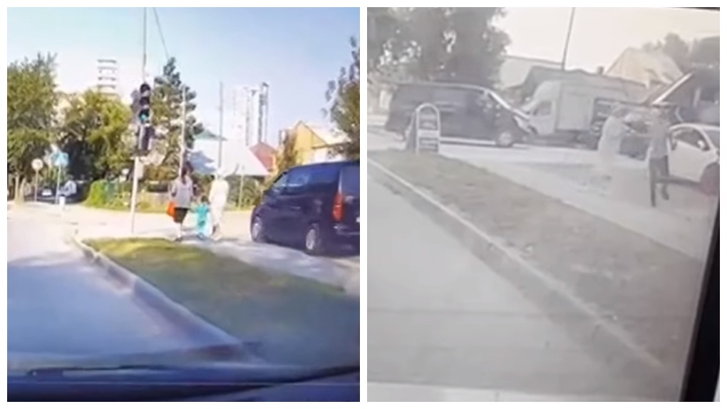 Ударил по лицу и облил из бутылки: агрессивный водитель напал на женщин с ребёнком в Новосибирске. ВИДЕО