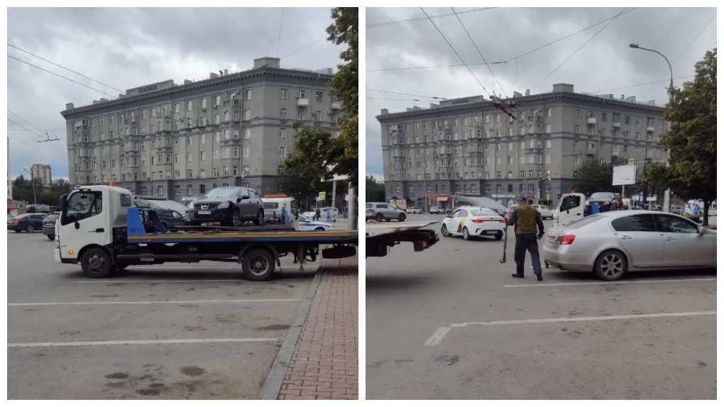 Игнорируют запрет? Машины массово эвакуируют с площади Калинина в Новосибирске. ВИДЕО