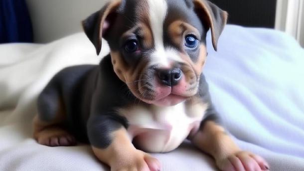 Американского щенка с голубым окрасом продают в Новосибирске