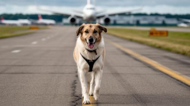 Собака выбежала на взлётную полосу в Новосибирске, едва не сорвав полёт