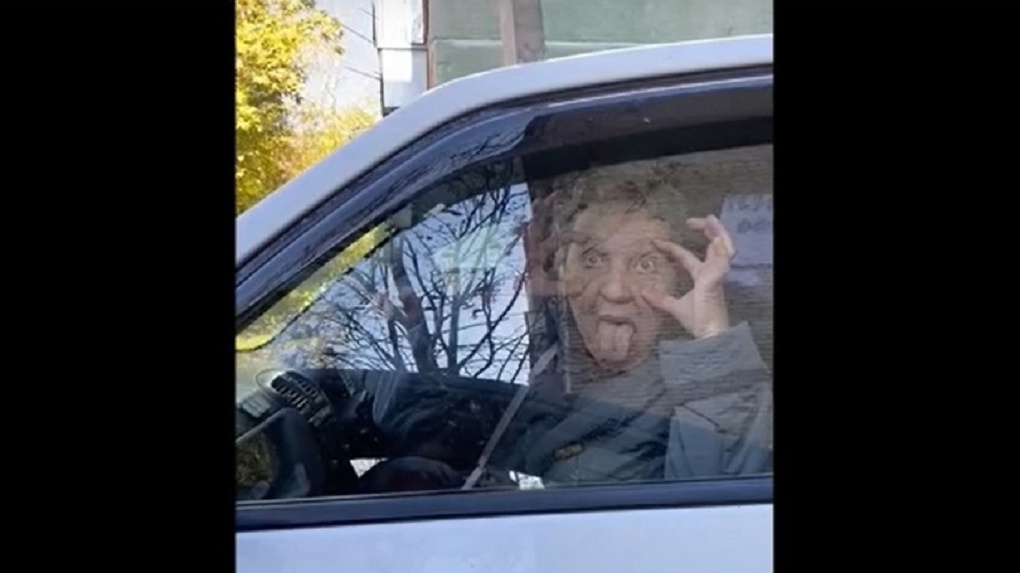 «Плюнула в окно и показала средний палец»: пенсионерка набросилась на автоледи под Новосибирском. ВИДЕО