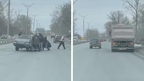 В Новосибирске подростки на ВАЗе врезались в КамАЗ. ВИДЕО