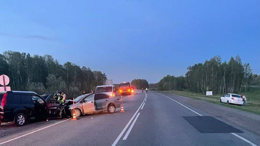 На трассе под Омском в лобовом столкновении погиб человек