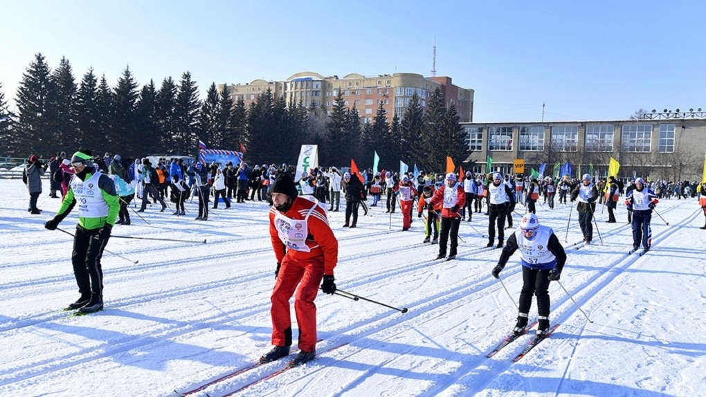 Самая крупная гонка в России и Европе. Больше восьми тысяч омичей вышли на «Лыжню России»