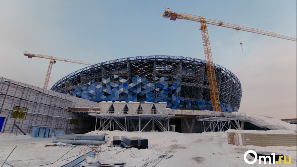 На новой ледовой арене в Новосибирске начались отделочные работы