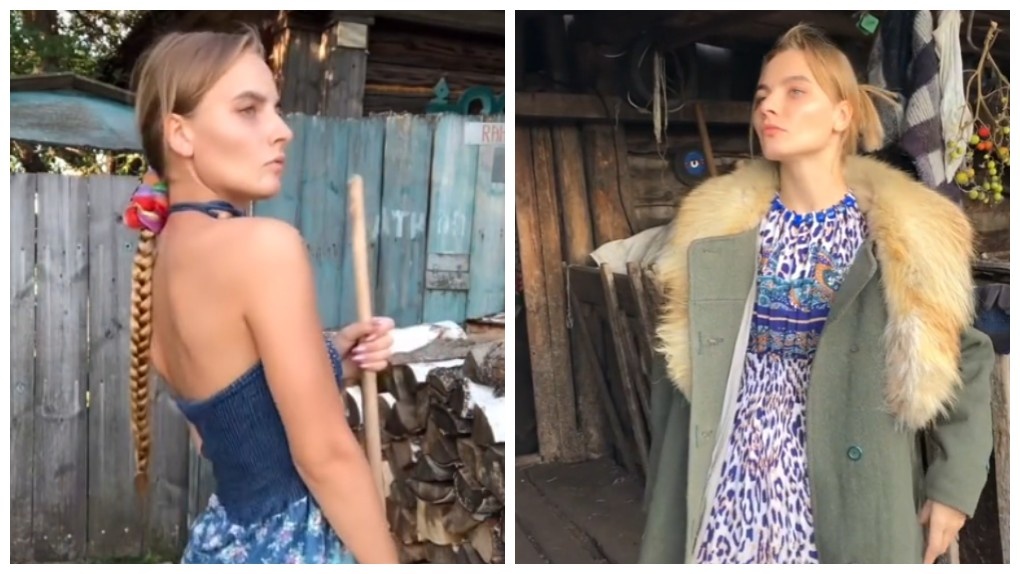 Променяла подиум на грядки и баню: новосибирская модель снимает блог о жизни в деревне. ВИДЕО