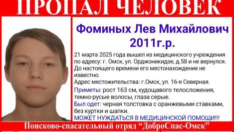 Из омской больницы пропал ребёнок