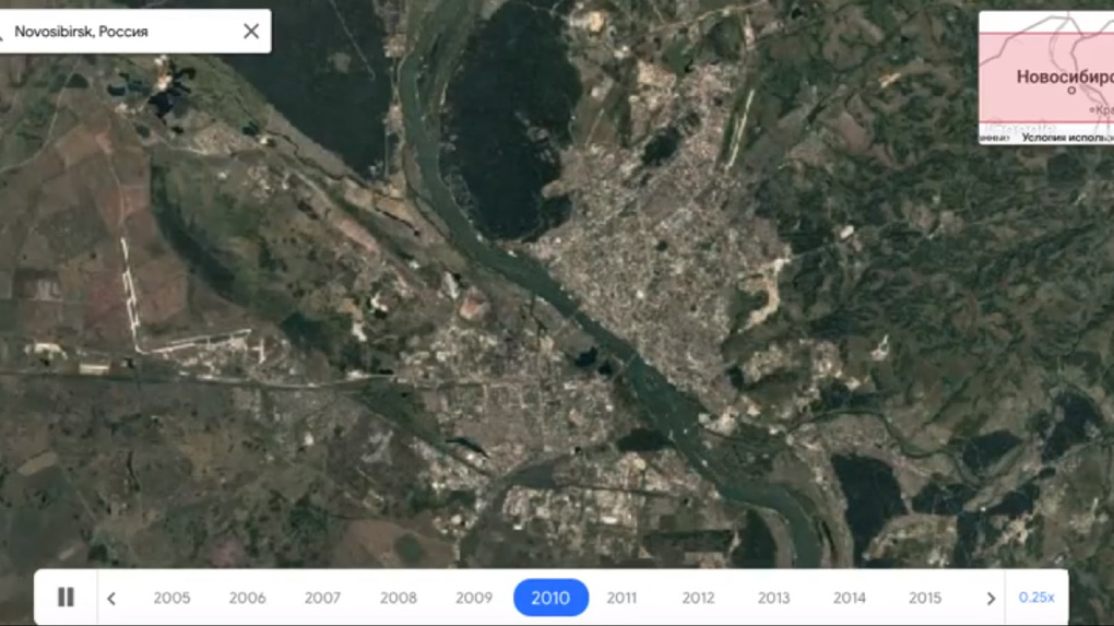 Впечатляющие кадры: Google показал, как изменился Новосибирск за 36 лет