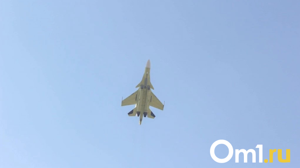 Истребители Су-30 и Су-35 в составе группы «Русские витязи» заметили над Новосибирском