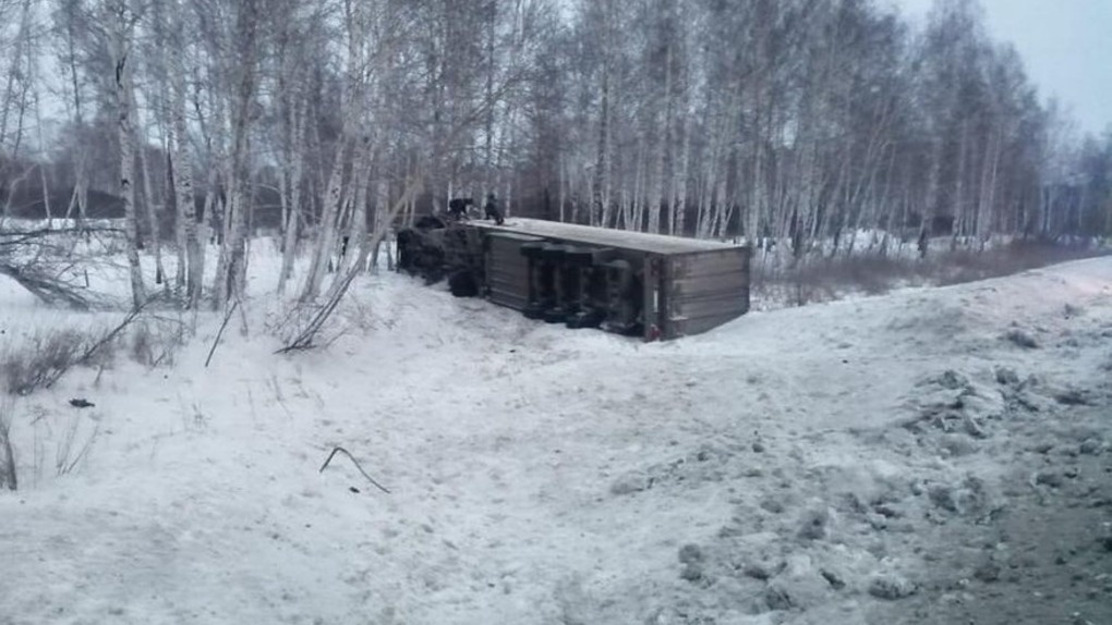 Груды железа на снегу: водитель грузовика разбился в страшном ДТП в Новосибирской области. ФОТО