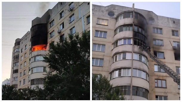 Балкон наполнился огнём: квартира загорелась в новосибирской многоэтажке. ВИДЕО
