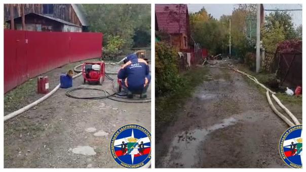 В СНТ «Метростроитель» под Новосибирском завершены работы по откачке воды
