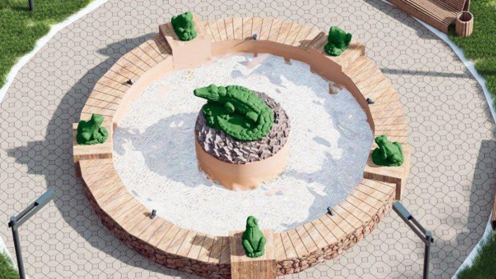Омичам показали проект реконструкции фонтана Крокодил и лягушки