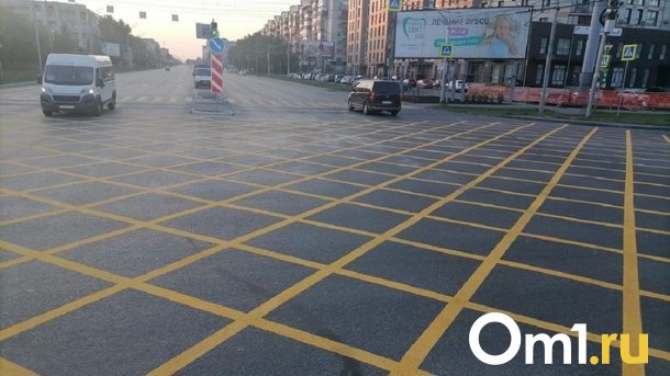 Новая «вафельная» разметка в Омске стёрлась за месяц