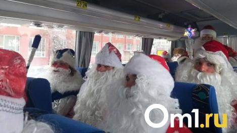 Омича возмутили новогодние украшения в автобусах