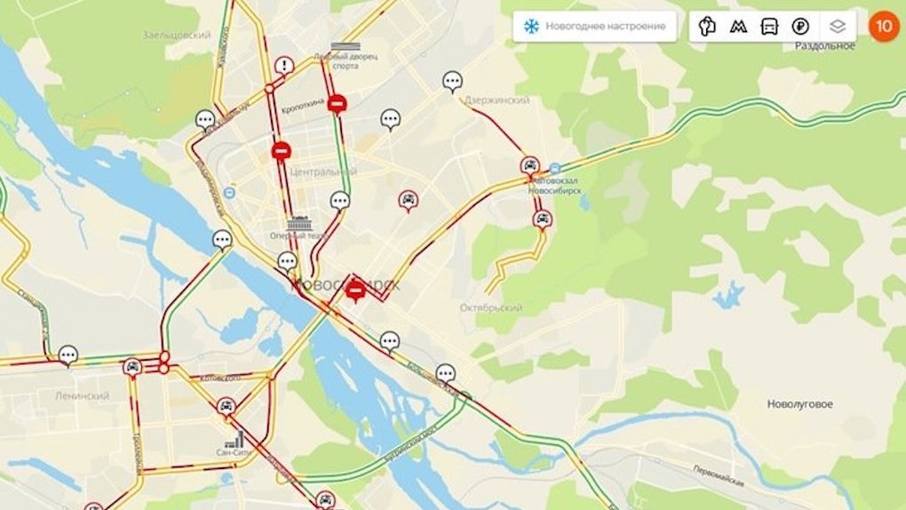 2 гис новосибирск онлайн карта пробки